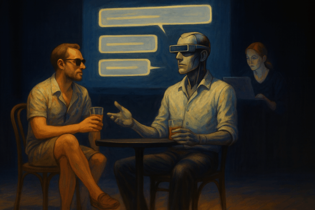 Drinking with a Cyborg drawing